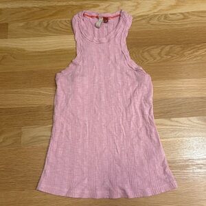 Anthropologie Pilcro High Neck Racer Tank Pink Size Extra Small NWOT